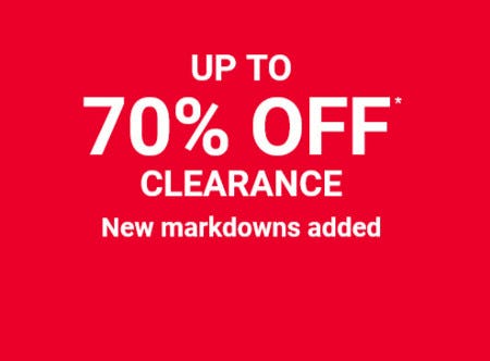 Up to 70% off Clearance