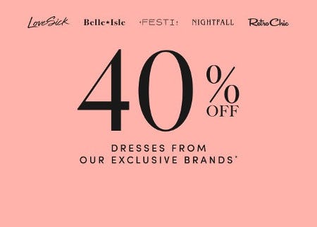 40% off Dresses