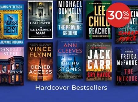 30% off Hardcover Bestsellers