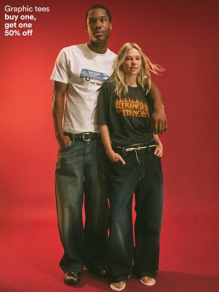 Graphic Tees Buy One, Get One 50% Off