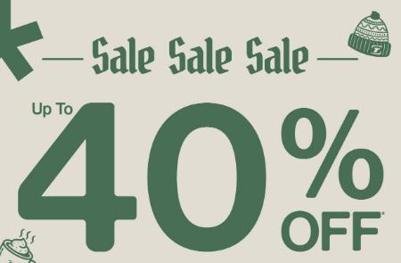 Sale Up to 40% Off