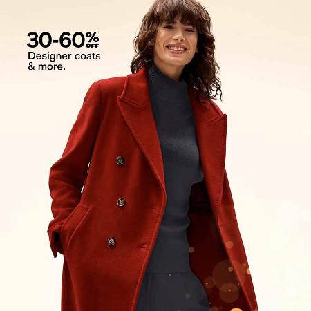 30-60% off Designer Coats and More