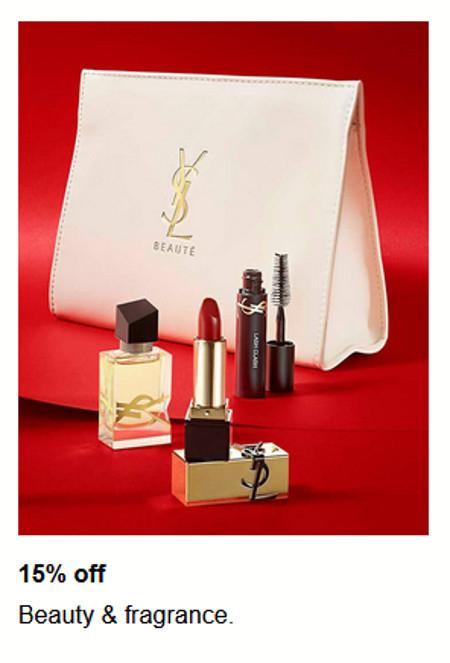 15% off Beauty and Fragrance