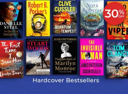 30% off Hardcover Bestsellers