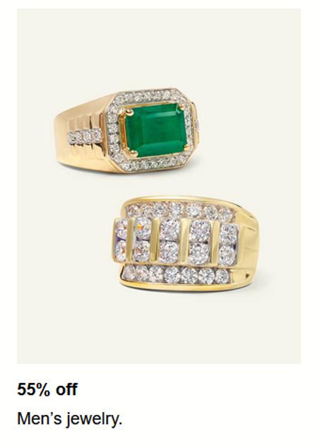 55% off Men’s Jewelry