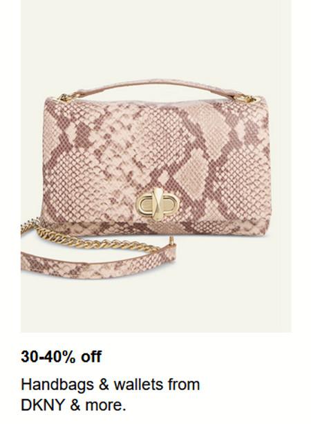 30-40% off Handbags and Wallets from DKNY and More
