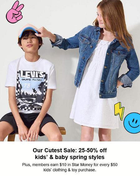 25-50% off Kids' and Baby Spring Styles