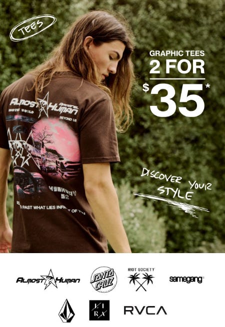 Graphic Tees 2 For $35