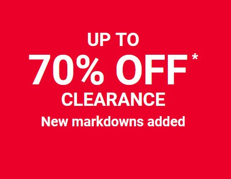 Up to 70% off Clearance