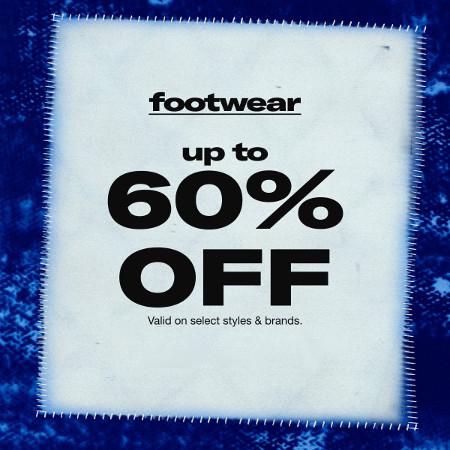 Up to 60% off Footwear