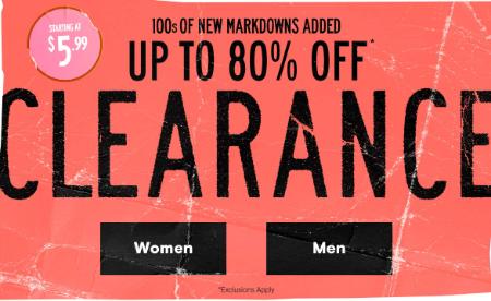 Up to 80% Off Clearance
