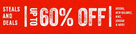 Steals and Deals Up to 60% Off