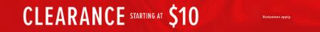 Clearance Starting at $10