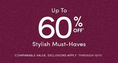 Up to 60% Off Stylish Must-Haves