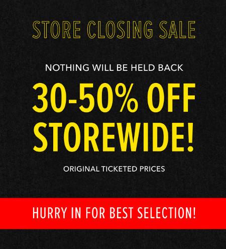 30-50% off Storewide