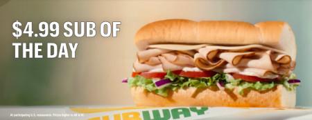 $4.99 Sub of the Day