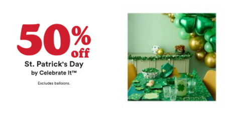 50% Off St. Patrick's Day by Celebrate It