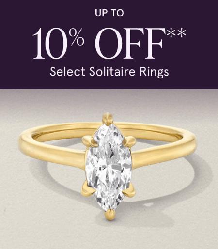 Up to 10% off Select Solitaire Rings
