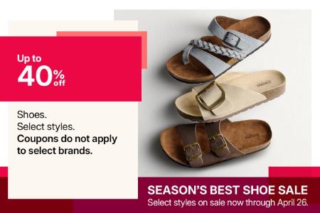 Up to 40% Off Shoes