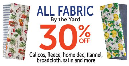30% Off All Fabric
