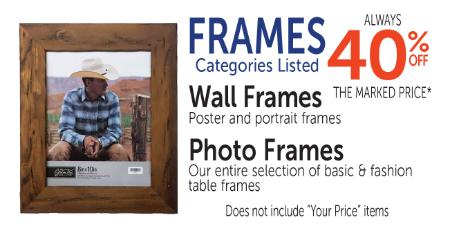 40% Off Frames