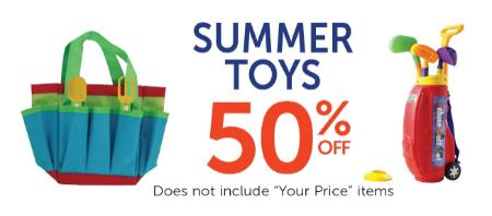 50% Off Summer Toys