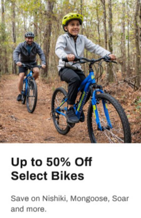 Up to 50% Off Select Bikes