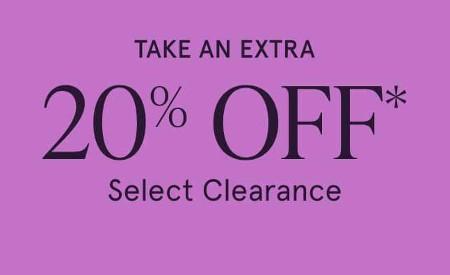 Take an Extra 20% off Select Clearance