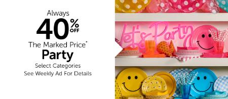40% Off Party