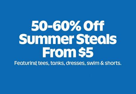 50-60% off Summer Steals