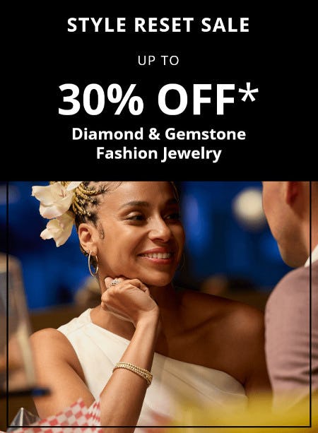 Up to 30% off Diamond and Gemstone Fashion Jewelry