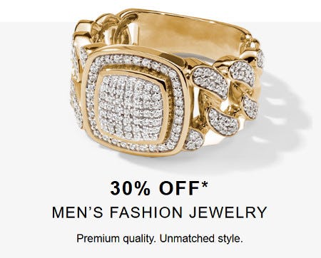 30% off Men's Fashion Jewelry