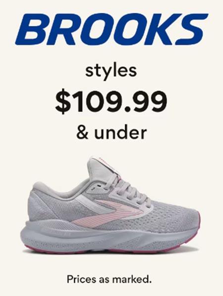 Brooks Styles $109.99 & Under