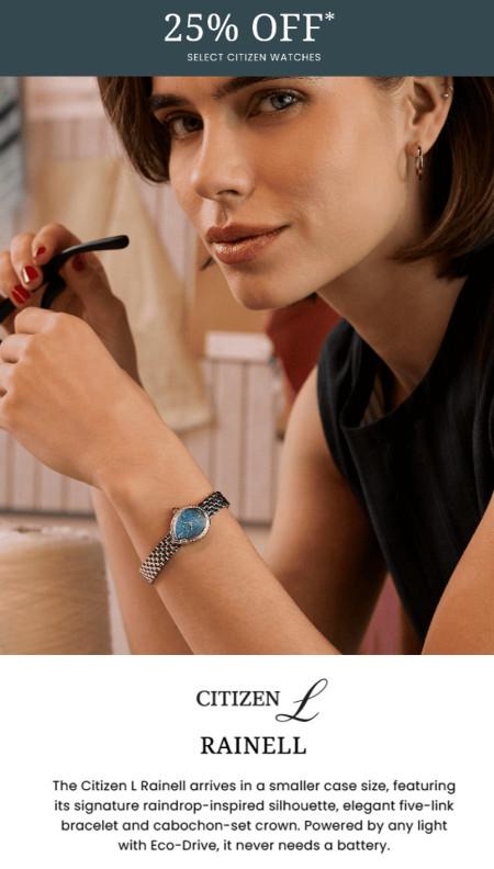 25% off Select Citizen Watches