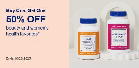 Buy One, Get One 50% Off Beauty and Women's Health Favorites