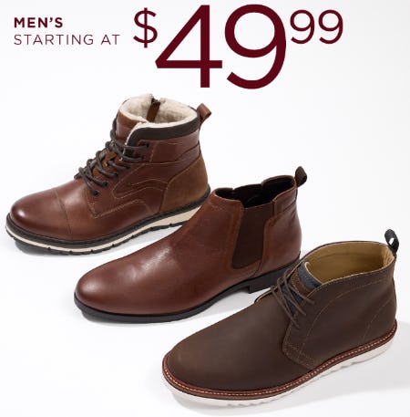 Starting at $49.99 Men's Boots