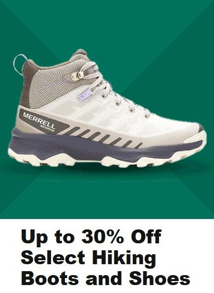 Up to 30% Off Select Hiking Boots and Shoes