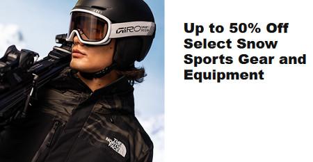 Up to 50% Off Select Snow Sports Gear and Equipment