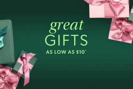 Great Gifts As Low as $10