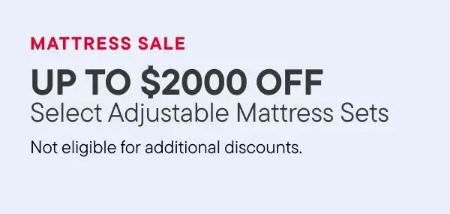 Up to $2000 Off Select Adjustable Mattress Sets