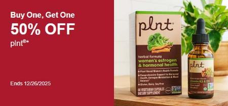 Buy One, Get One 50% Off plnt