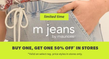 Buy One, Get One 50% off m jeans by maurices