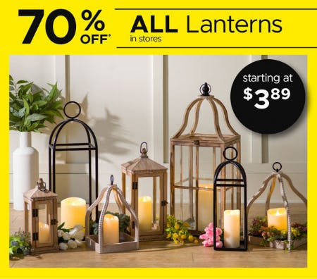 70% Off All Lanterns