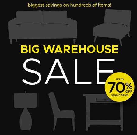Big Warehouse Sale Up to 70% Off