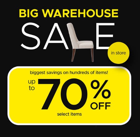 Big Warehouse Sale Up to 70% Off