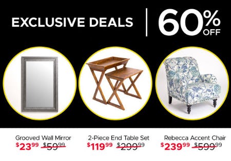 Exclusive Deals 60% Off