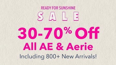 30-70% off All AE and Aerie