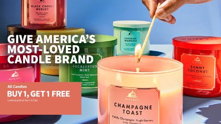 All Candles Buy 1, Get 1 Free