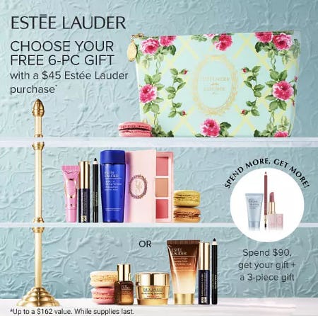 Choose Your Free 6-Pc Gift With a $45 Estee Lauder Purchase