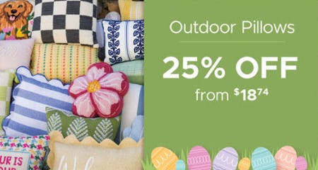 Outdoor Pillows 25% Off